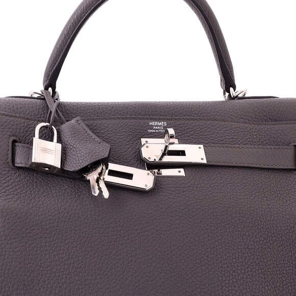 Hermes Kelly 28 Grey Clemence with Palladium Hardware - Picture 6 of 6